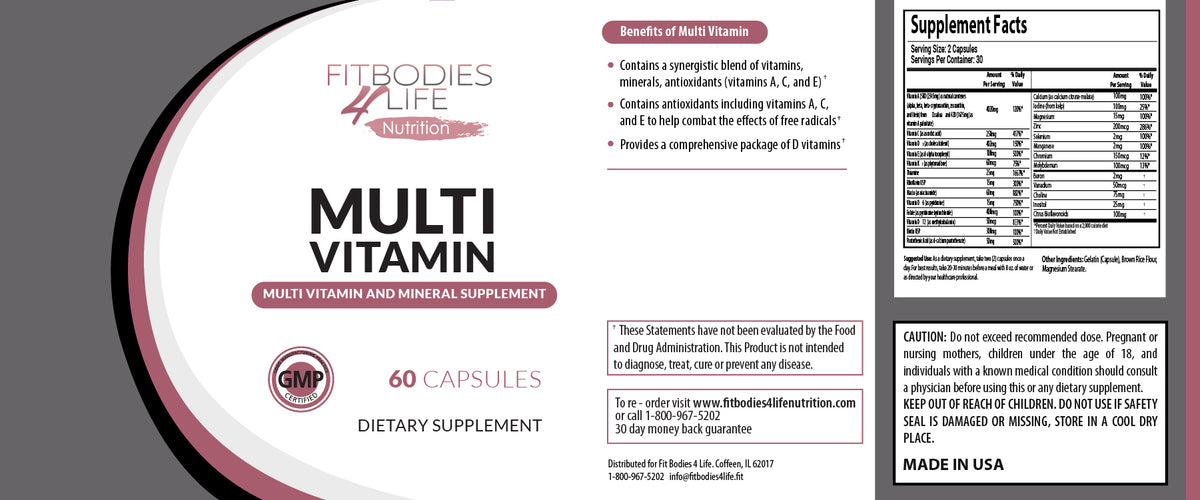 Multi Vitamin – Fit Bodies 4 Life Nutrition